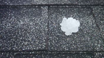 hail stone on roof