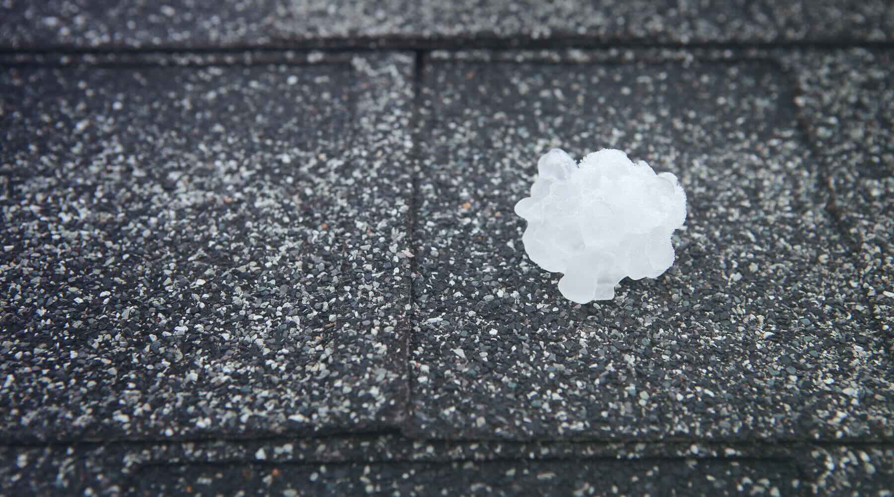 hail stone on roof